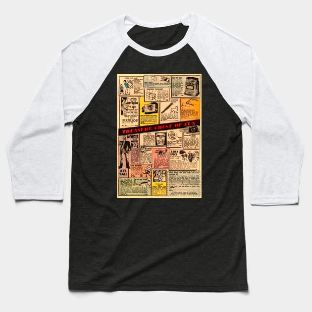 Vintage Comic Book Ads Baseball T-Shirt by BlueLine Design